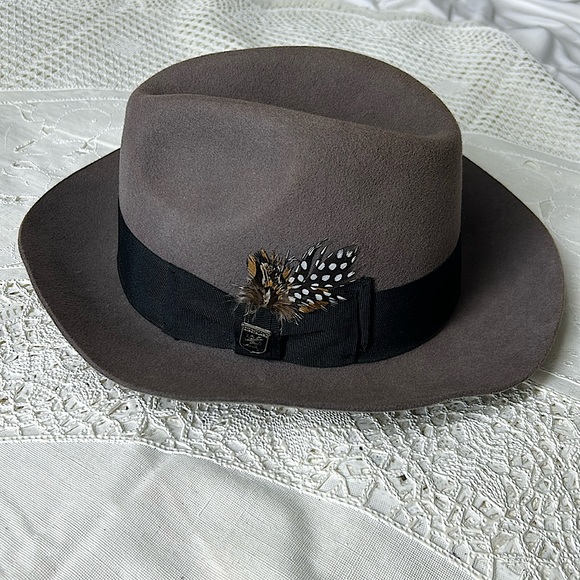 Stacy Adams Fedora Uomo In Paglia - Cappello Paper Milan Con Tesa Larga 2 1/4", Fascia In Seta, Ideale Per Occasioni Speciali
